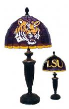  LSU500P - Louisiana State Purple Tiffany Desk Lamp